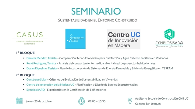 Seminario Sustentabilidad en el Entorno Construido - Imagen Principal