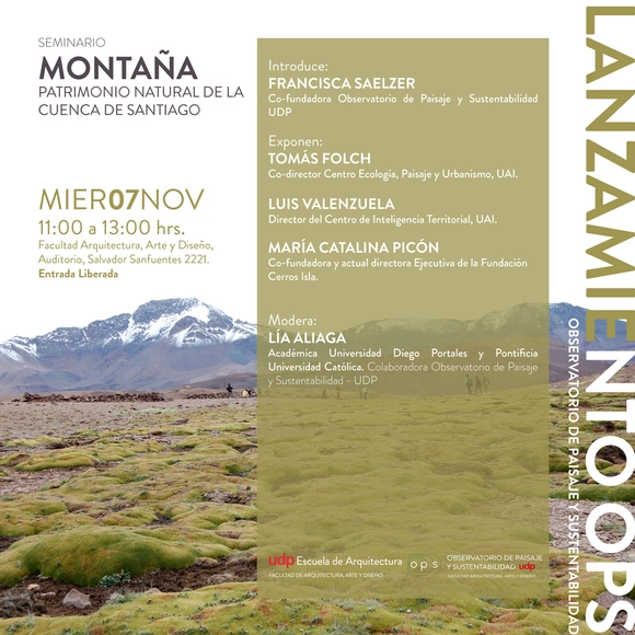 Seminario "Montaña, patrimonio natural de la cuenca de Santiago" - Imagen Principal