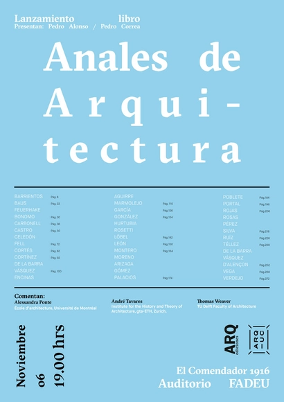Lanzamiento del libro ''Anales de Arquitectura 2017-2018'' - Imagen Principal