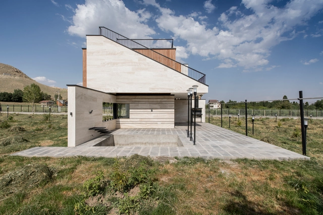 Wooden Cube Villa / White Cube Atelier - Houses, Door, Facade, Stairs