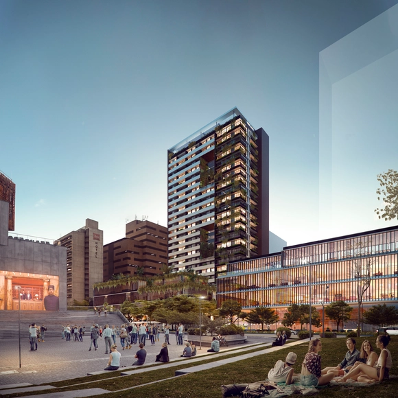 OPUS, AE+V Arquitectos y Colpatria revelan primeras imágenes de Distrito Vera en Medellín - Imagen Principal