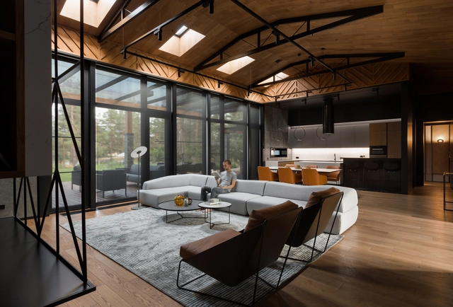 Villa 118 / Denrakaev - Houses Interiors, Beam, Door, Table, Chair