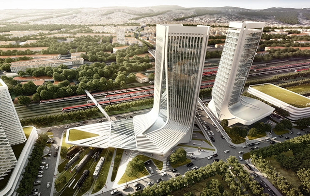 GRAFT's Masterplan for Georgian Railway Headquarters Mimics the Natural Curve of a Railway Junction - Featured Image