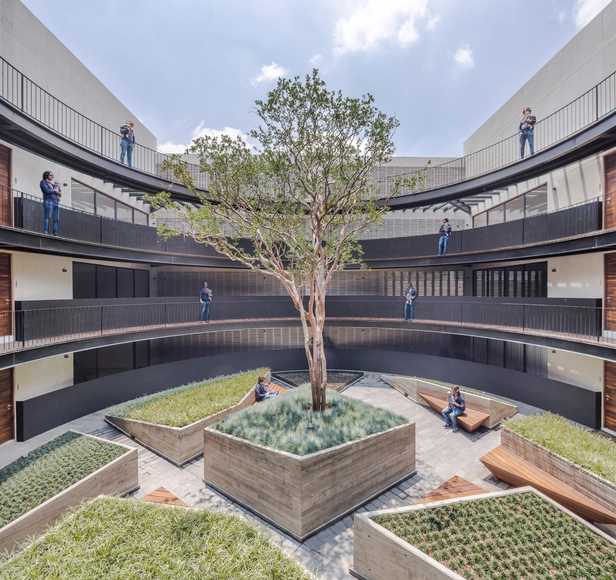 Edificio MX581 / HGR Arquitectos - Apartamentos, Jardín, Fachada