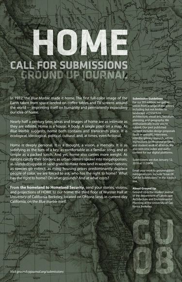 Call for Submissions - Ground Up Journal Issue 08: HOME - Featured Image