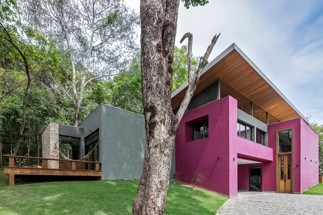 Casa das Cores / Grupo Arquitetos e Urbanistas - Casas, Jardim, Fachada