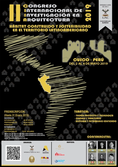 II Congreso Internacional de Investigación en Arquitectura: “Hábitat construido y sostenibilidad en el territorio latinoamericano” - Imagen Principal