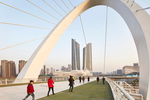 Nanjing International Youth Cultural Centre / Zaha Hadid Architects - Cultural Center, Facade, Arch, Cityscape