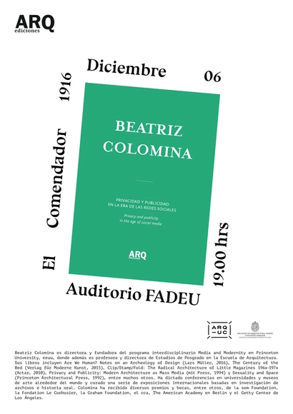 Lanzamiento ARQ DOCS Beatriz Colomina - Imagen Principal