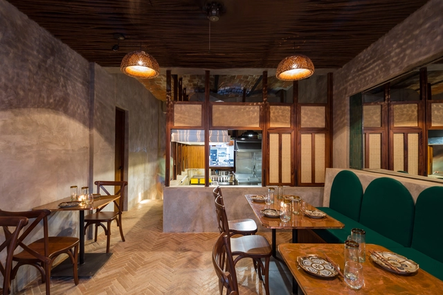 Restaurante Achara / PALMA - Restaurant, Cocina, Fijación Vigas, Mesas, Sillas