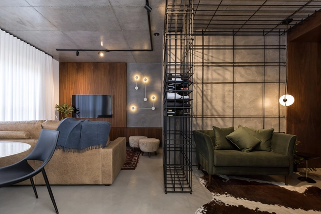 MaxHaus Loft 304 / Estúdio VOE - Edifício De Apartamentos, Dormitório, Viga, Iluminação, Cadeira
