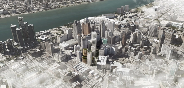 Primeiro projeto de Schmidt Hammer Lassen nos EUA começa a ser construído em Detroit - Imagem de Destaque