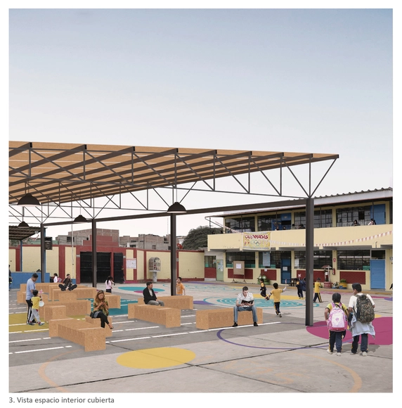 La importancia del 'Patio Común' en la escuela: Primer Lugar del Concurso Proyectos de Infraestructura Social en Lima - Imagen Principal