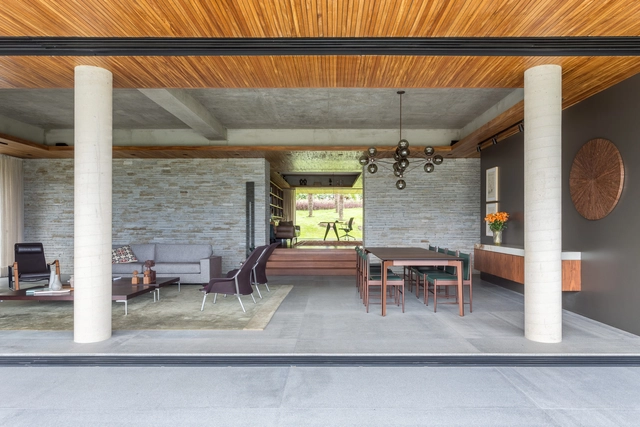 Casa Viga / Play Arquitetura - Casas, Viga, Fachada, Cadeira, Mesa, Banco