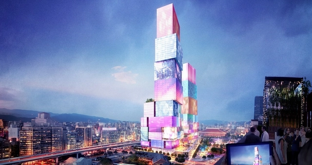 MVRDV公布台北双子星方案，堆叠盒子搭建台北版“时代广场” - 主图