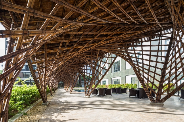 Pabellón de bambú Vinata / VTN Architects - Pabellón