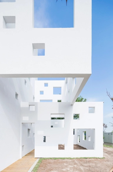 Matriz de cubos blancos: Jardín infantil de Paju / UnSangDong Architects - Kindergarten