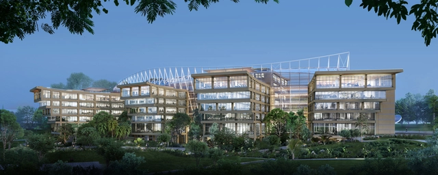 Safdie Architects projeta uma rede de escritórios suspensos em Singapura - Imagem de Destaque