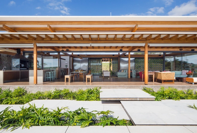 Residência Jurumirim / Nitsche Arquitetos - Casas, Jardim, Fachada, Viga
