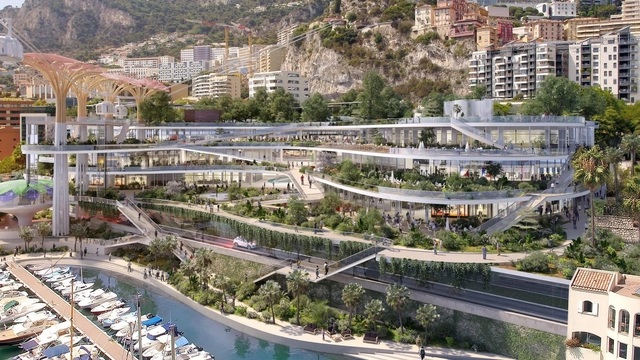 Studio Fuksas projeta parque vertical para a costa de Mônaco - Imagem de Destaque