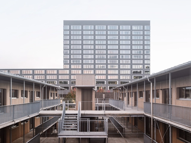 瑞士首个学生和难民共置的复合住宅 / HDPF - 居住建筑