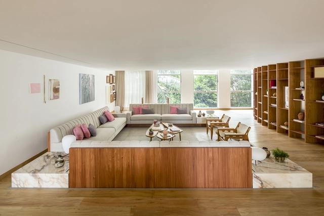 Apartamento VLP / Pascali Semerdjian Arquitetos - Edifício De Apartamentos, Viga, Mesa, Bancada
