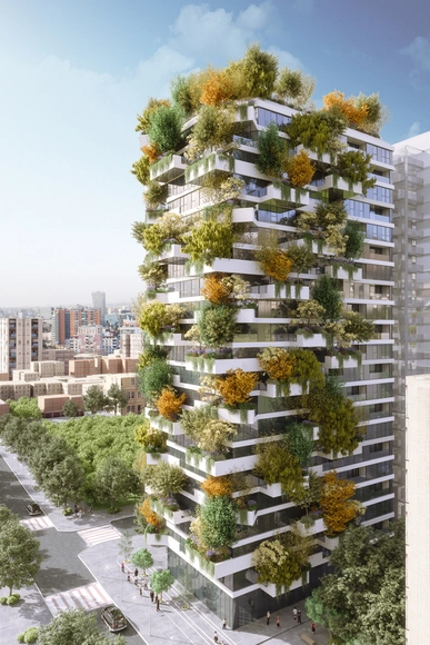 Stefano Boeri Architetti projeta floresta vertical no centro de Tirana, na Albânia - Imagem de Destaque