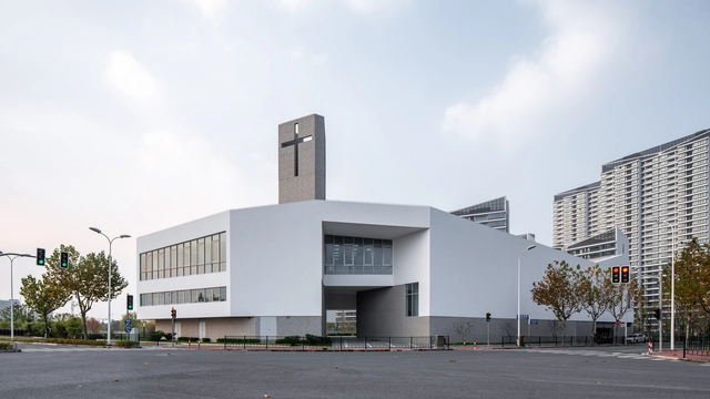 New Bund District Church / Ábalos + Sentkiewicz arquitectos - Exterior Photography,          Churches, Facade