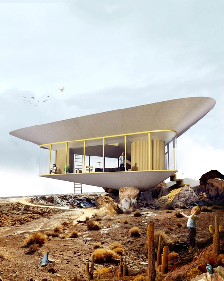 Piscina no teto: Antireality projeta modelo de casa de veraneio aberta para a paisagem - Imagem de Destaque