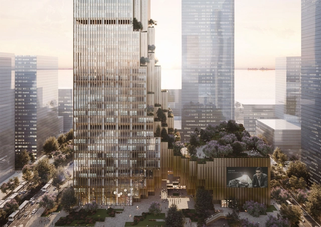 Mecanoo Designs Bronze Skyscraper for World's Largest Weaving Enterprise in Shenzhen - Featured Image