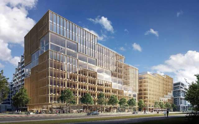 3XN projeta o edifício corporativo de madeira mais alto da América do Norte - Imagem de Destaque