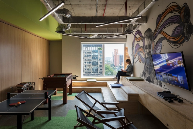 WEDUU / Luiz Paulo Andrade Arquitetos - Escritórios, Cozinha, Mesa, Cadeira, Banco