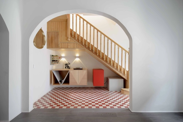 Casa Sidral / CampoTaller - Renovación, Dormitorio, Escaleras, Barandas, Arco, Fachada, Camas