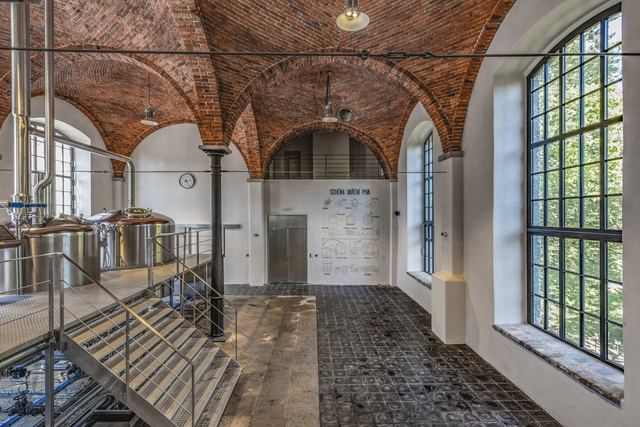 The Kamenice Brewery / OTA atelier - Interior Photography, Brewery, Beam, Facade, Arch