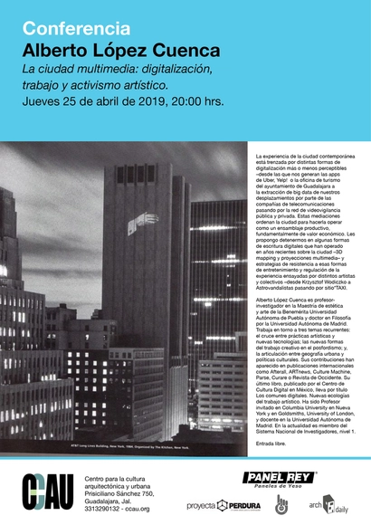 La ciudad multimedia: digitalización, trabajo y activismo artístico. Impartida por Alberto López Cuenca - Imagen Principal