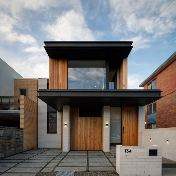 Folding Floor House / Crosshatch - Exterior Photography, Houses, Door, Facade