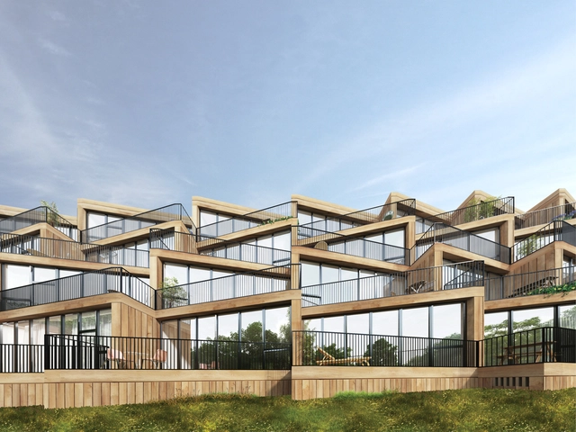 Projeto de habitação de interesse social em Frankfurt explora a tipologia de terraços - Imagem de Destaque