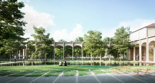 Bak Gordon propõe campus para a Universidade de Padova inspirado em pórticos e aquedutos - Imagem de Destaque