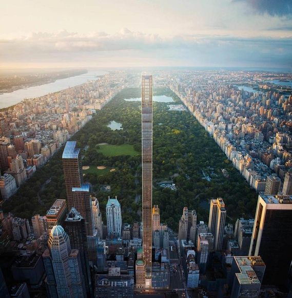 SHoP Architects' 111 West 57th Street Celebrates Topping Out near Central Park - Featured Image