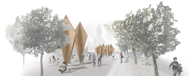 Propuesta Ganadora para el Pabellón Concéntrico en Rouen: FÔRET, llevar el bosque a la ciudad. - Imagen Principal
