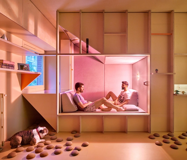 男人与斗牛犬的菜园之家 / Husos Architects - 公寓室内设计