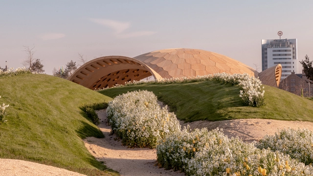 BUGA Wood Pavilion / ICD/ITKE University of Stuttgart - Exterior Photography, Pavilion, Garden