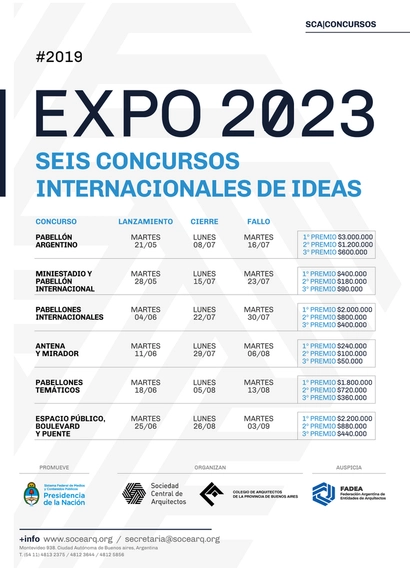 Seis concursos internacionales de ideas para Expo 2023 Buenos Aires - Imagen Principal