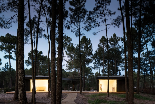 Cabins in Comporta / Studio 3A - Exterior Photography, Cabins & Lodges, Facade, Door, Forest