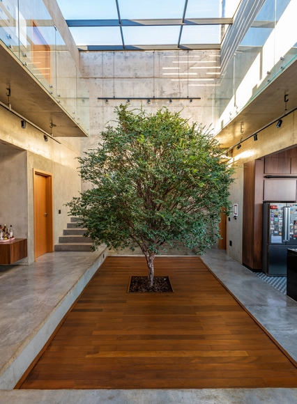 Box House / Caio Persighini Arquitetura - Interior Photography, House Interiors, Door, Beam, Lighting