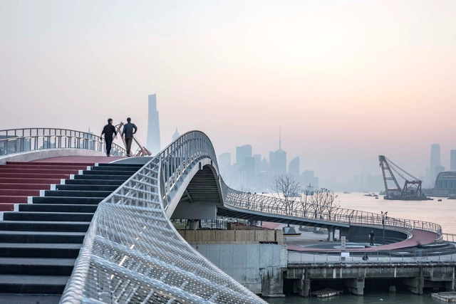 Yangjing Canal Pedestrian Bridge / Atelier Liu Yuyang Architects - Pedestrian Bridge