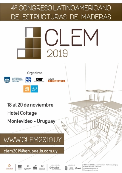 CLEM 2019: IV Congreso Latinoamericano de Estructuras de Madera - Imagen Principal