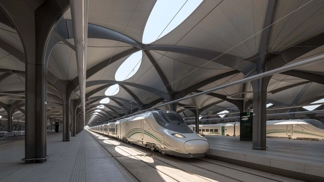 Estación de Trenes: ejemplos en planta y sección - Imagen Principal