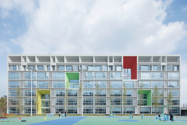 Hangzhou Choven Century City Experimental School / MONOARCHI - Exterior Photography, Schools , Facade, Chair