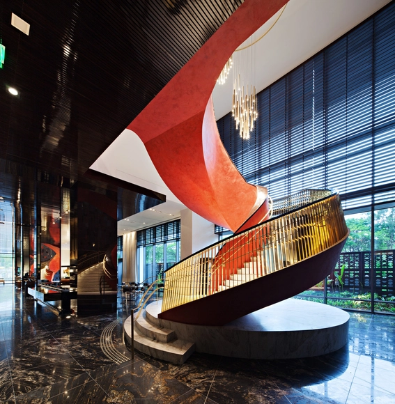 Hotel Four Seasons São Paulo / aflalo/gasperini arquitetos + HKS Architects - Hotéis, Escada, Fachada, Corrimão